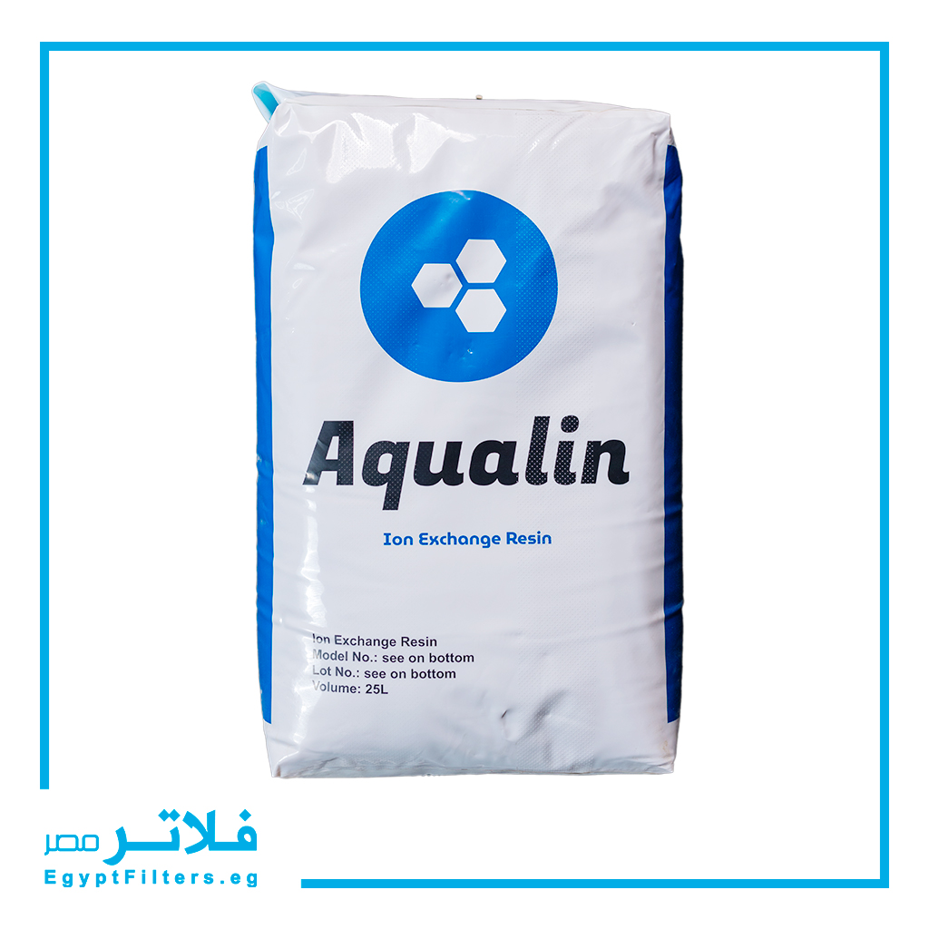 راتنج تبادل أيوني Aqualin سعة 25 لتر لمحطات تحلية المياه وأنظمة السوفتنر