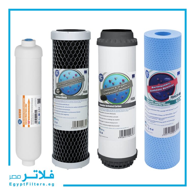 باكدج 4 شمعات أوروبي مبدئية + بوست كربون | فلتر مياه RO – أكوا فلتر
